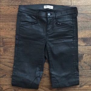 Madewell Skinny Skinny black coated jeans